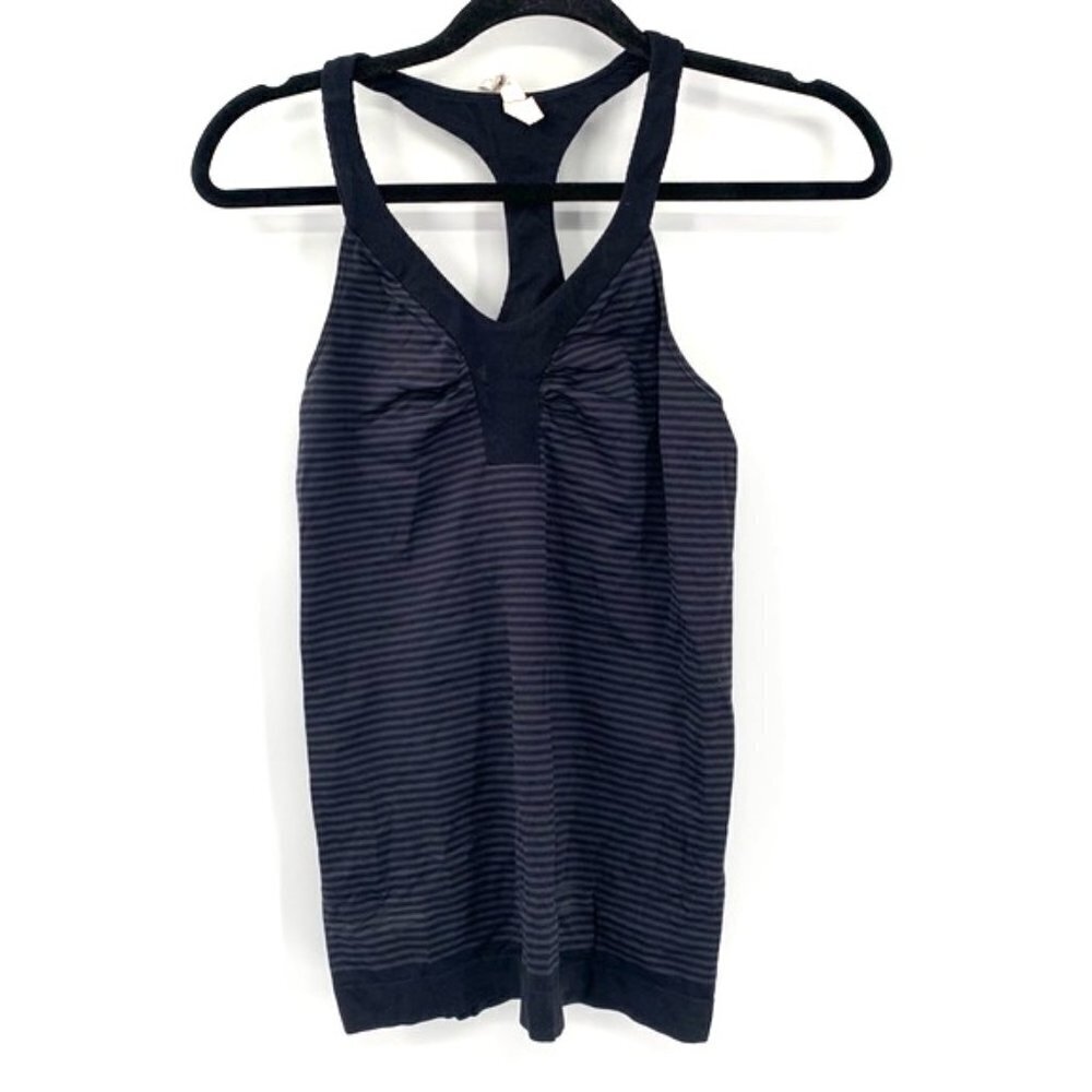 UNDER ARMOUR Tank Racerback Stripe Ruched M Black